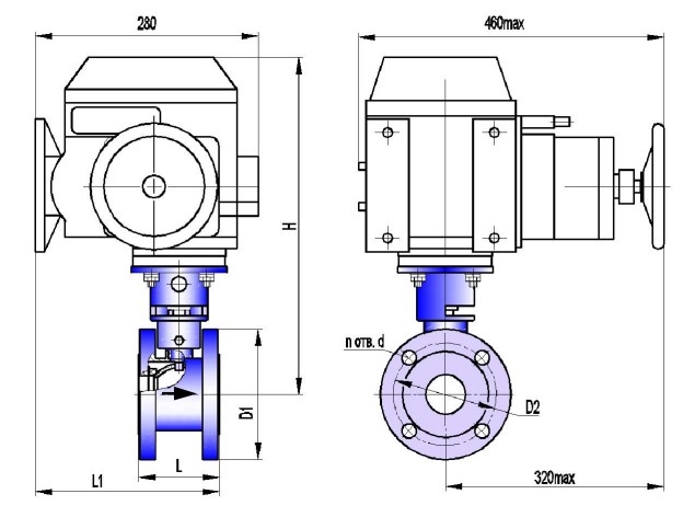 АВТОМАТИКА-ИНВЕСТ КШТВГ 16-100 с AUMA SGExC 05.1 Краны