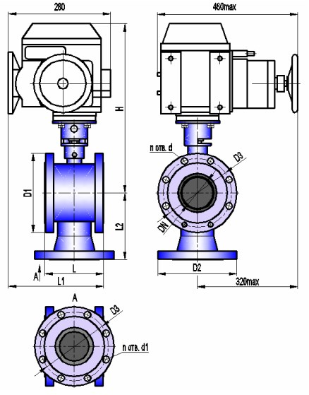 АВТОМАТИКА-ИНВЕСТ КШТХ-1-16-65нж с МЭОФ-100 Краны