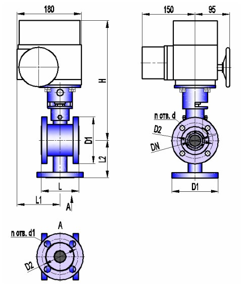 АВТОМАТИКА-ИНВЕСТ КШТХ-2-25-40нж с МЭОФ-100 Краны