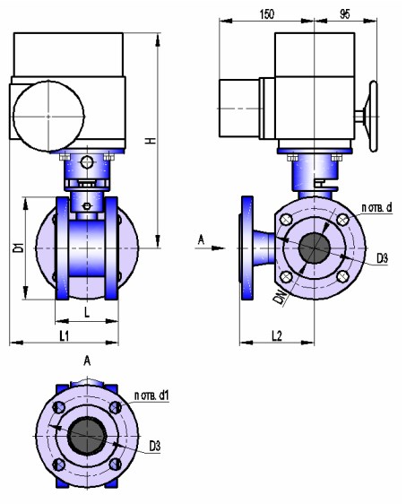 АВТОМАТИКА-ИНВЕСТ КШТХ-3-16-40нж с МЭОФ-40 Краны