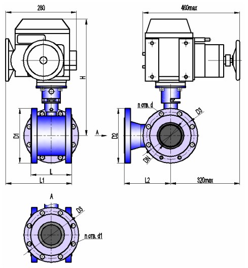 АВТОМАТИКА-ИНВЕСТ КШТХ-3-16-65нж с МЭОФ-100 Краны